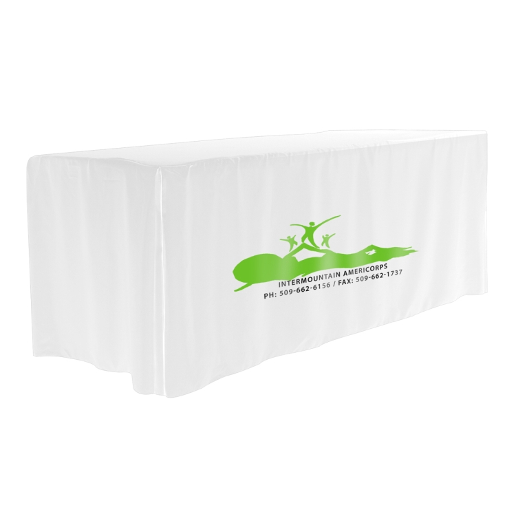 "Omaha Eight" 4-Sided Fitted Style Table Covers & Table Throws (One Color Print) / Fits 8 ft Table 8