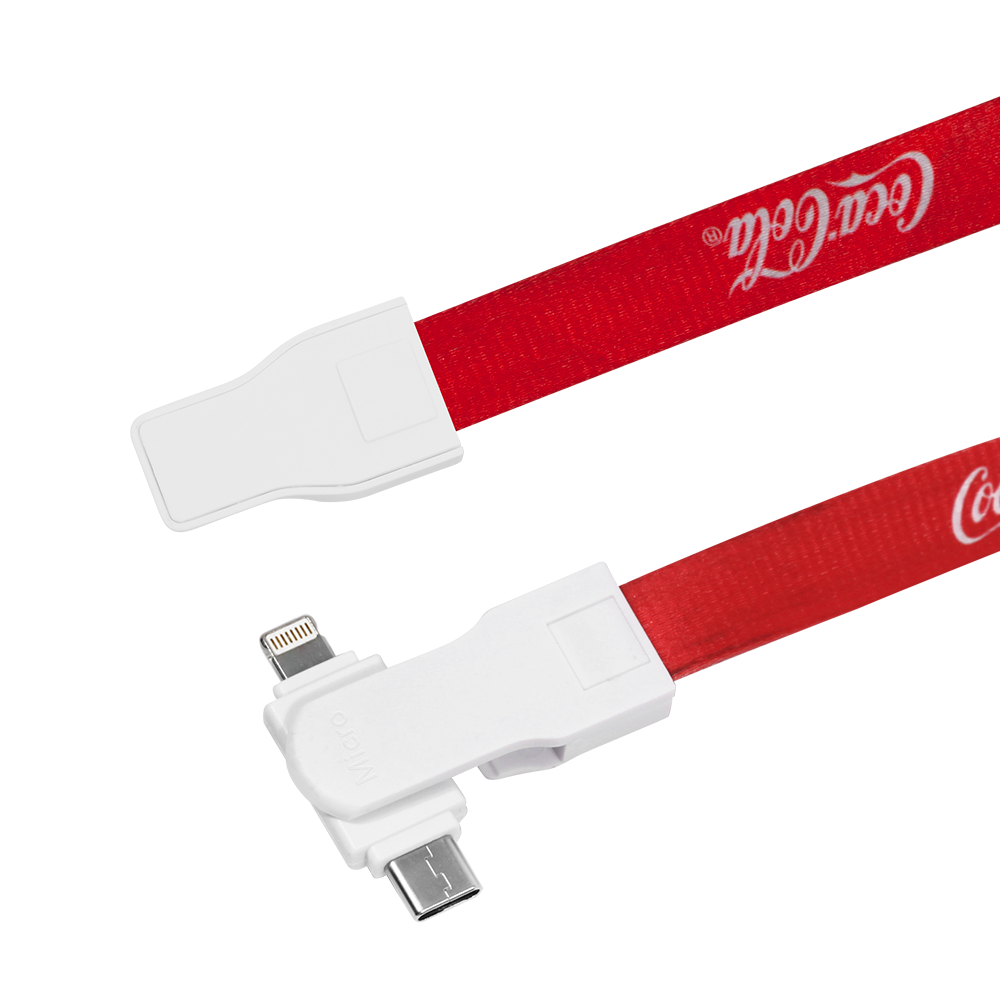 Wildrose Lanyard, 3 in1 Charging Cable with USB Tip 13