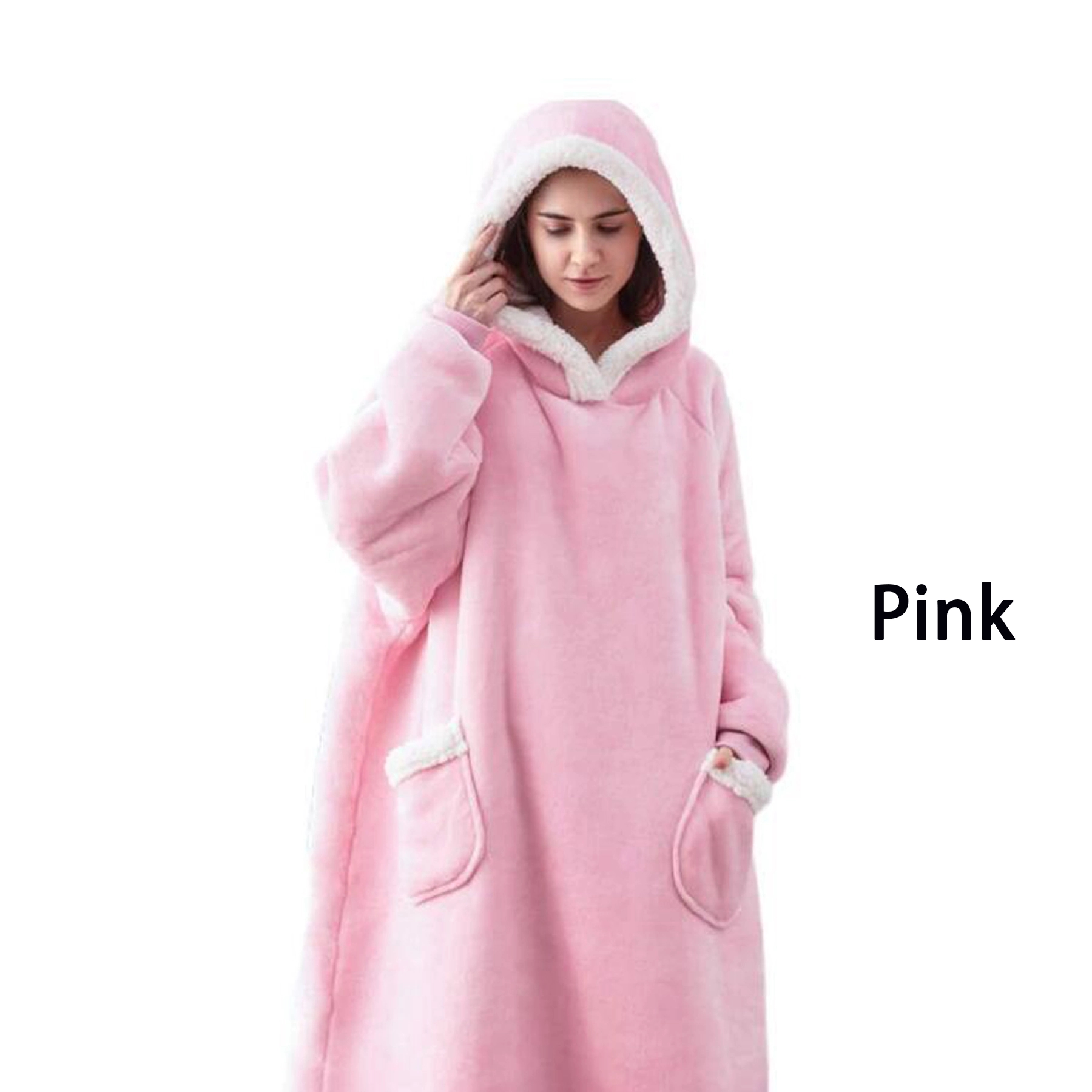 Oversized Blanket Hoodie Sweatshirt with Pockets, custom hoodie or sweatshirt with logo imprint 12