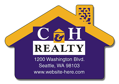 Real Estate Magnet - House Shape (2.75x1.875) - 25 mil. 2