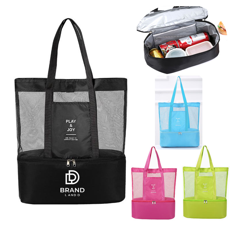 Mesh Picnic Beach Cooler Tote 5