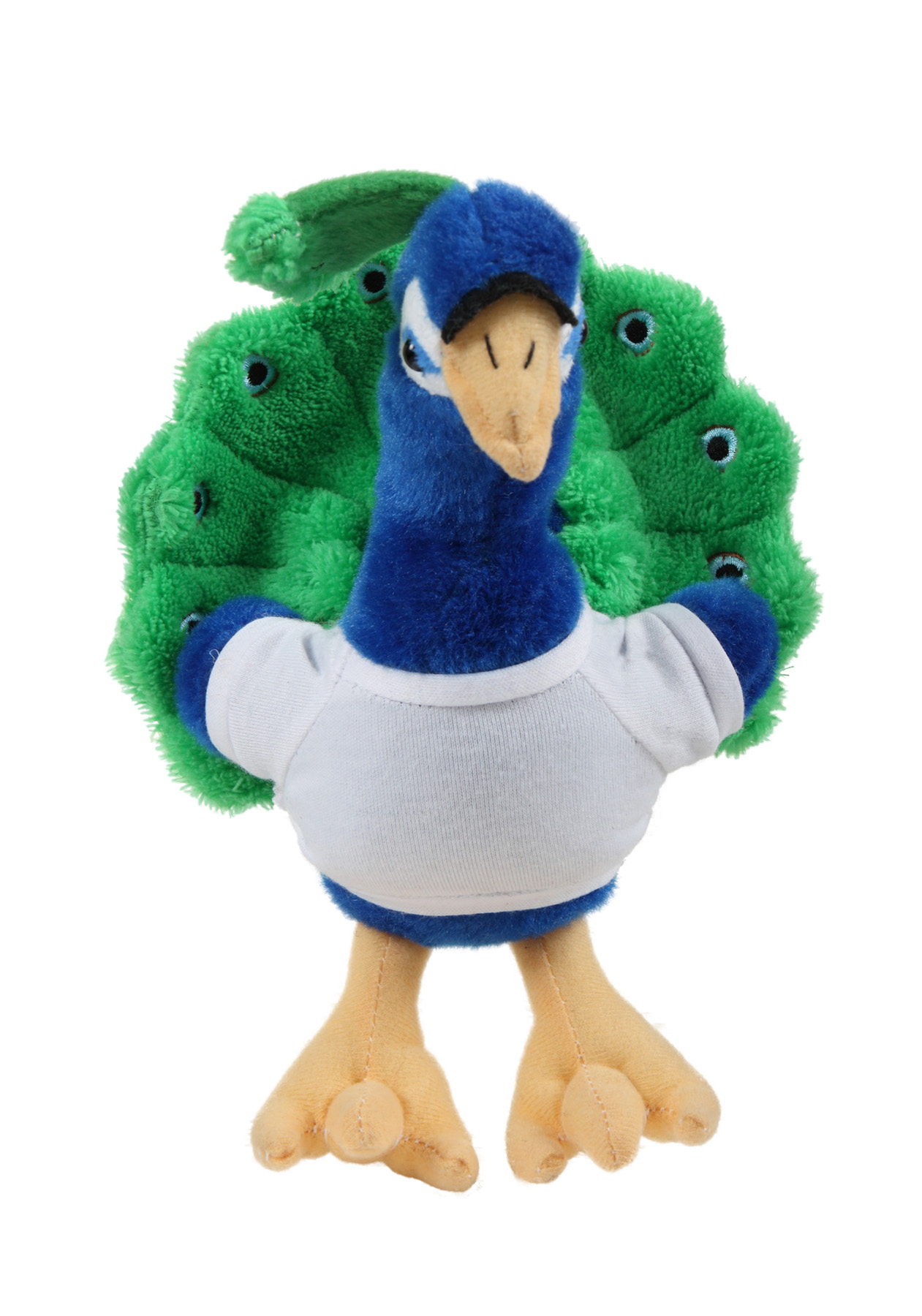 Soft Plush Sitting Peacock wearing a T-Shirt 17