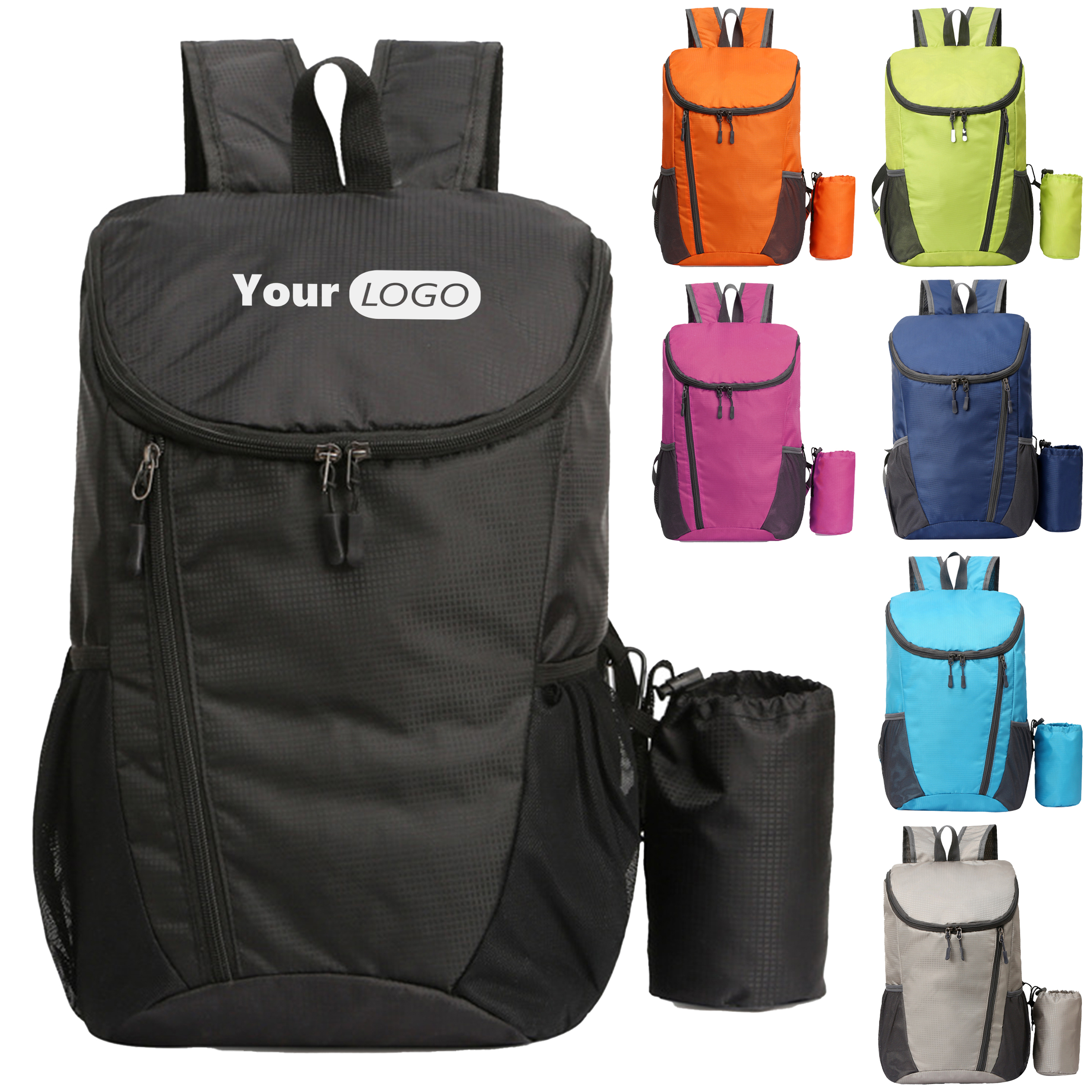 Nylon Large Capacity Waterproof Folding Backpack 1