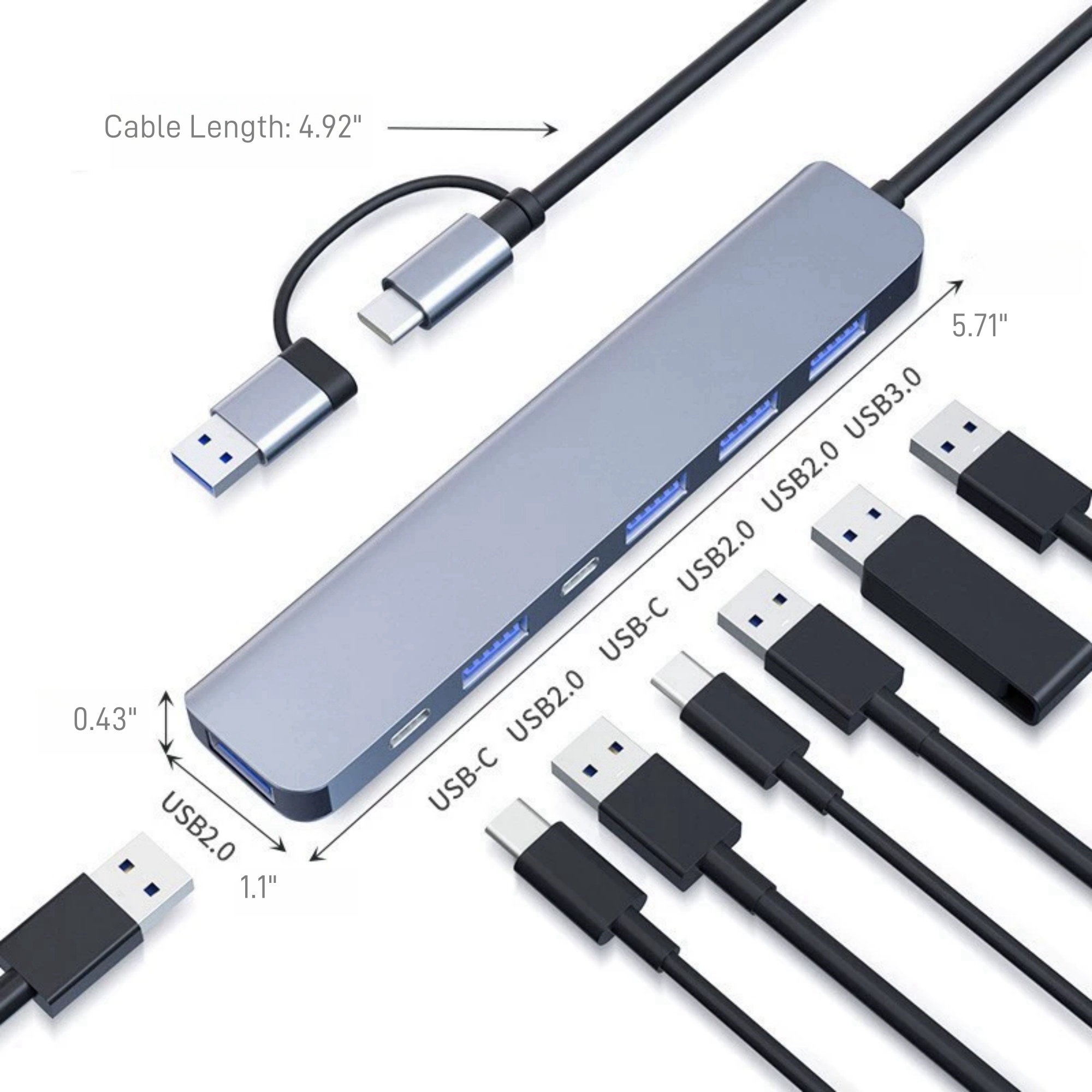 7-in-1 Multi-functional USB Hub 5