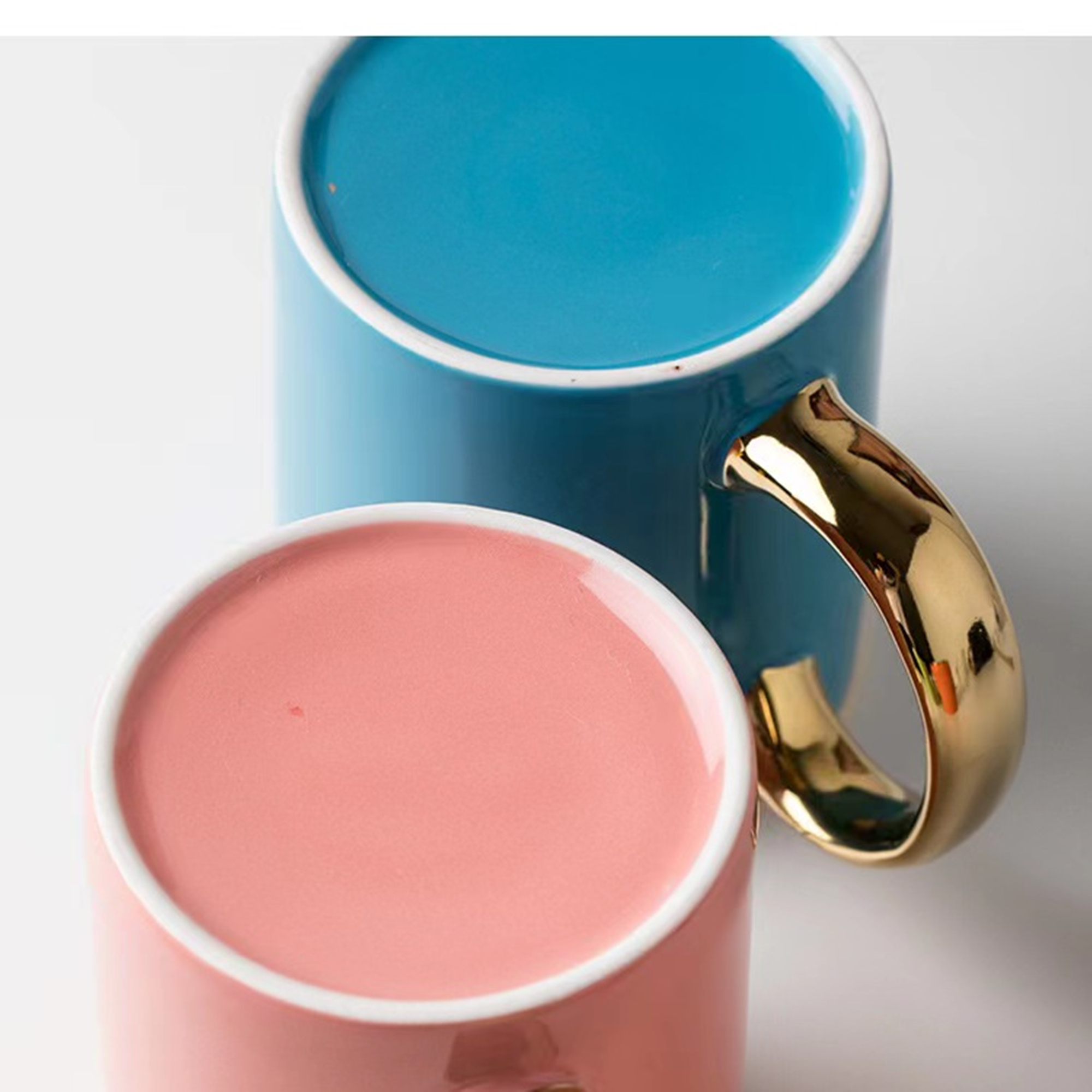 Gold Painted Cereal Mug 12 oz 2