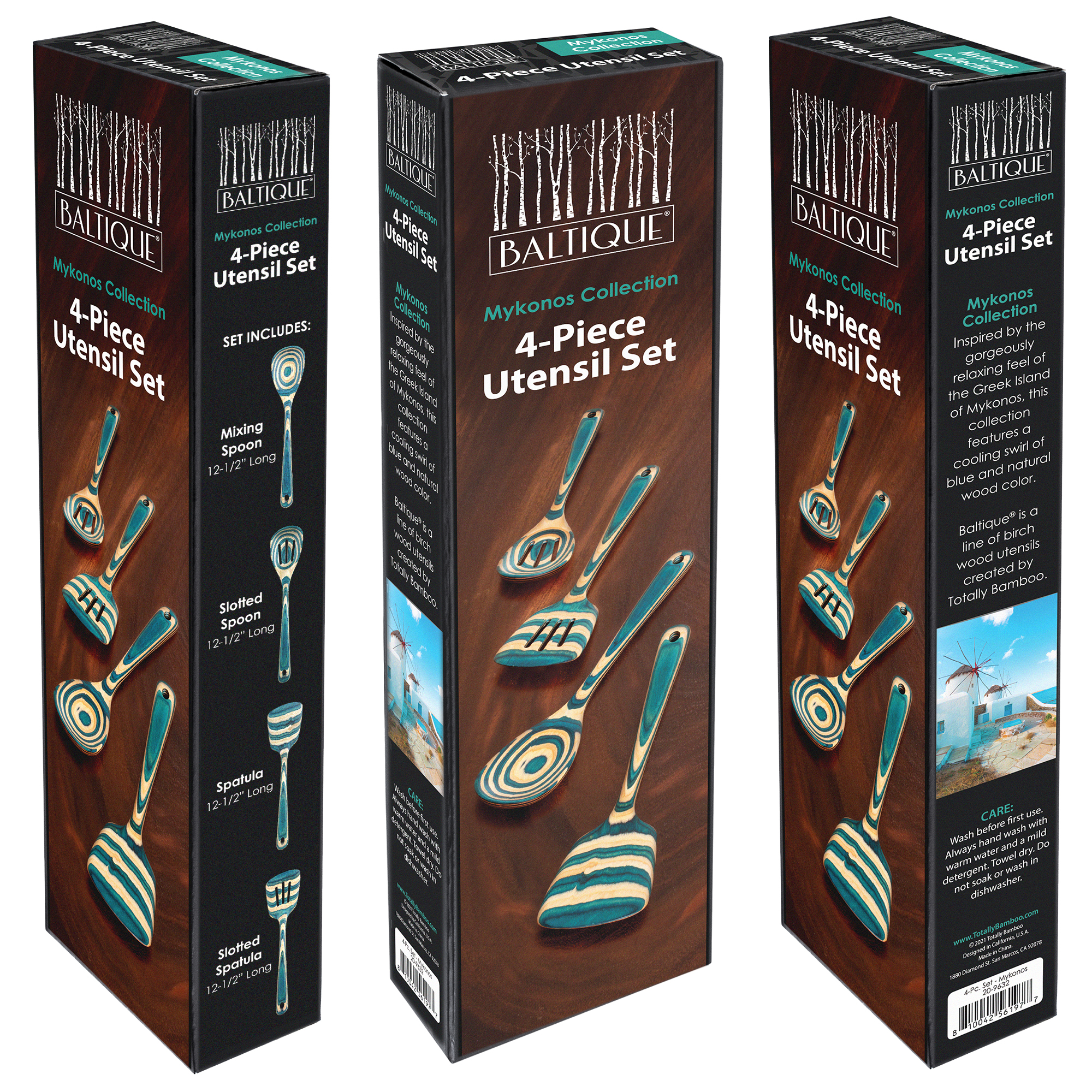Baltique® Mykonos Collection 4-Piece Cooking Utensil Set 4