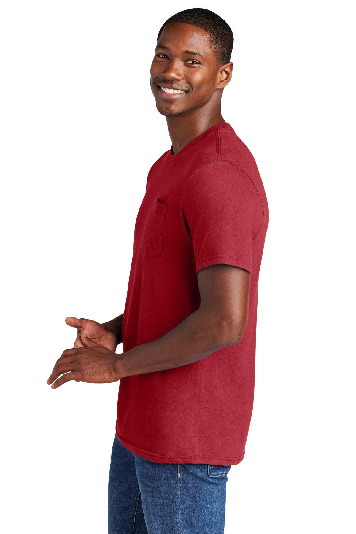 District Very Important Tee with Pocket. DT6000P 44
