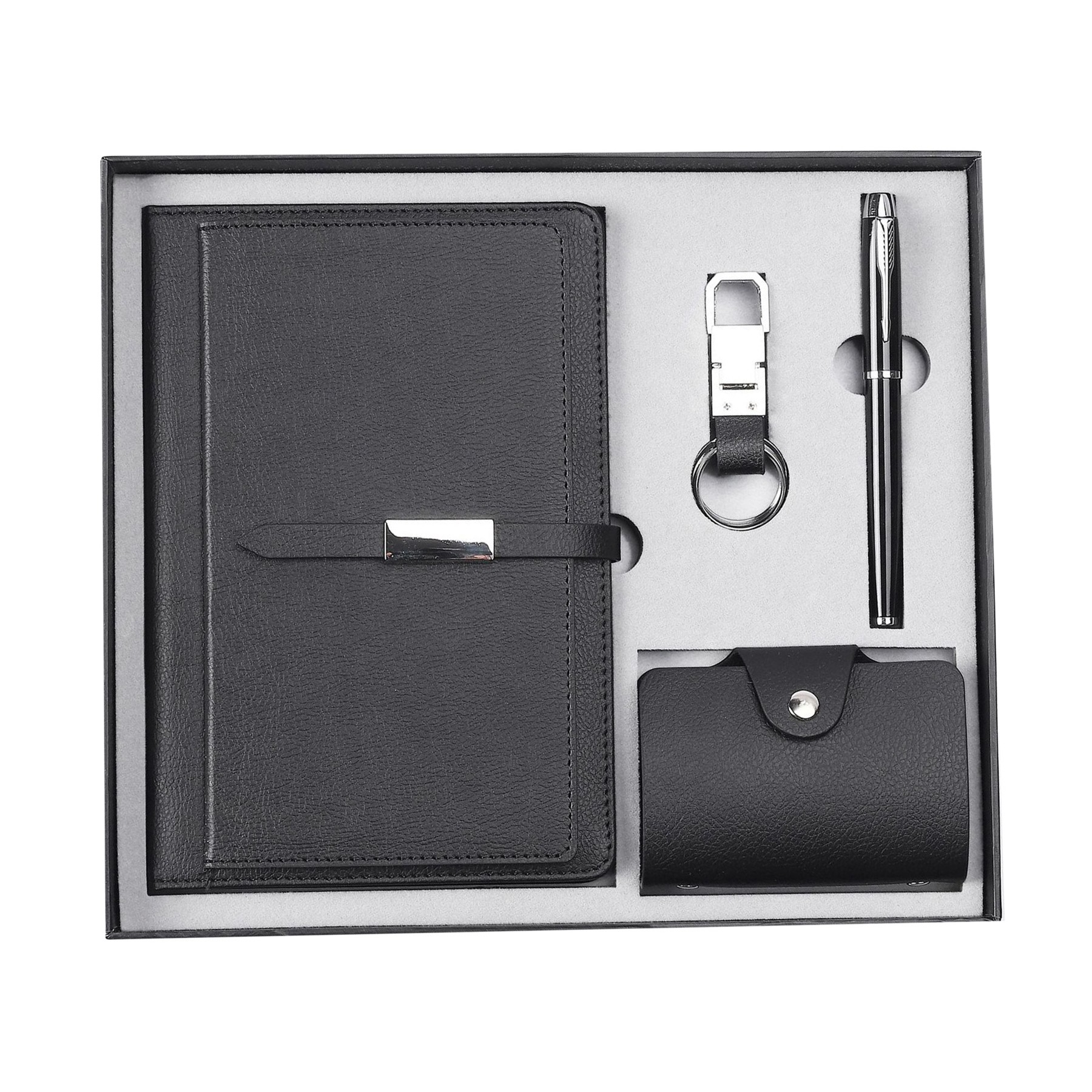 Notebook Gift Set Including Pens, Card Holders, Key Chains 2