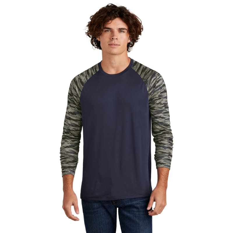 Sport-Tek Drift Camo Colorblock Long Sleeve Tee 19