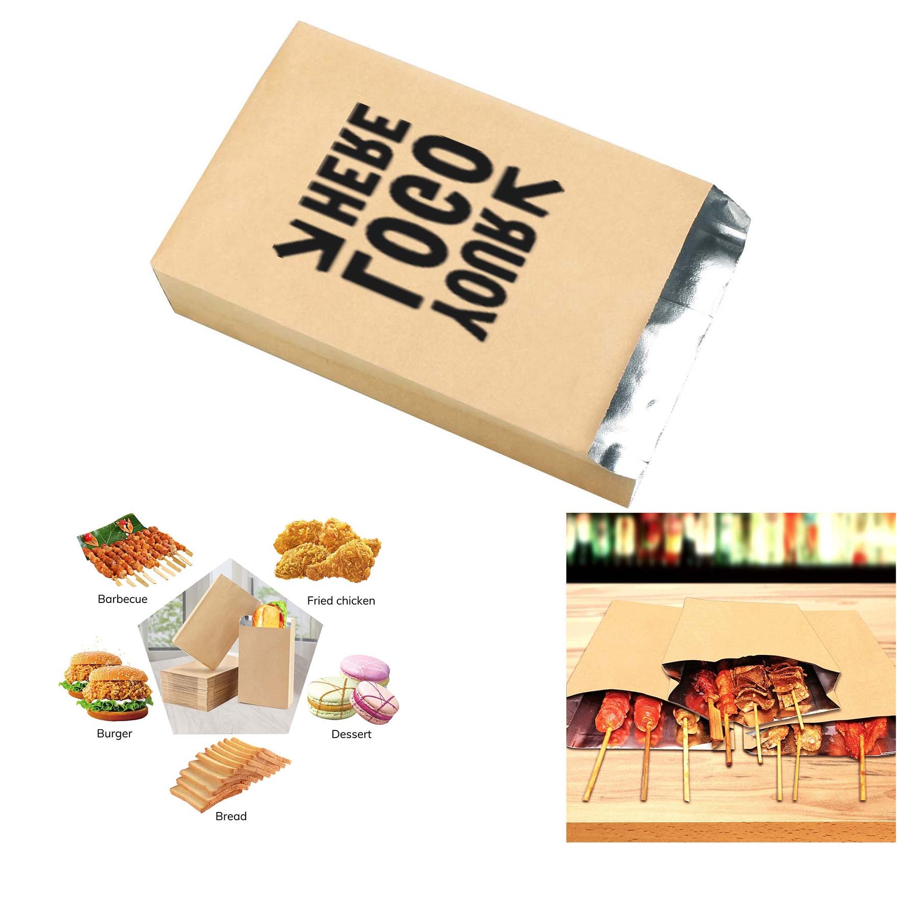 4.7 x 1.6 x 7.7 Inches Foil Hamburger Wrappers 1