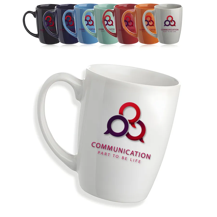 Curved Glossy Ceramic Mugs 3