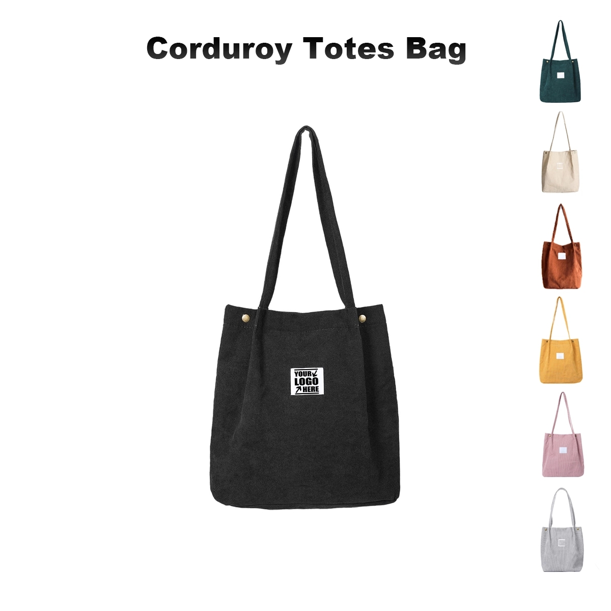 Corduroy Totes Bag, custom tote bag with logo imprint 4