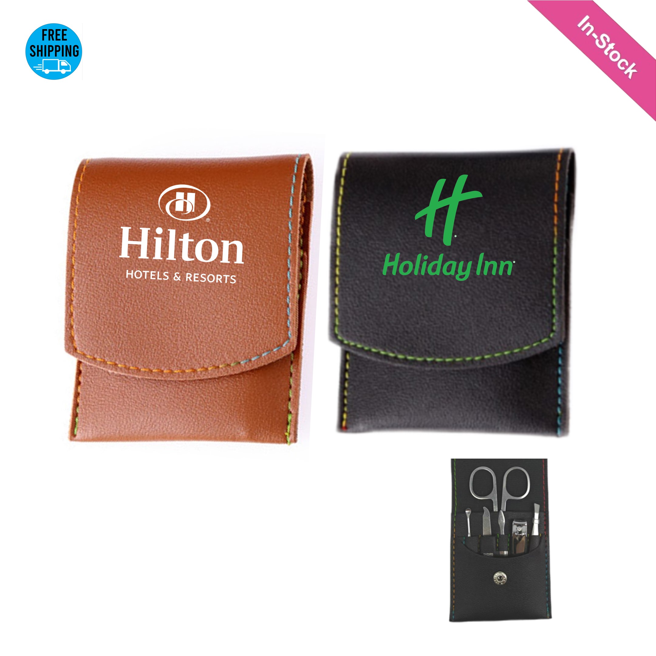 6 Pieces Manicure Set in Leather 2