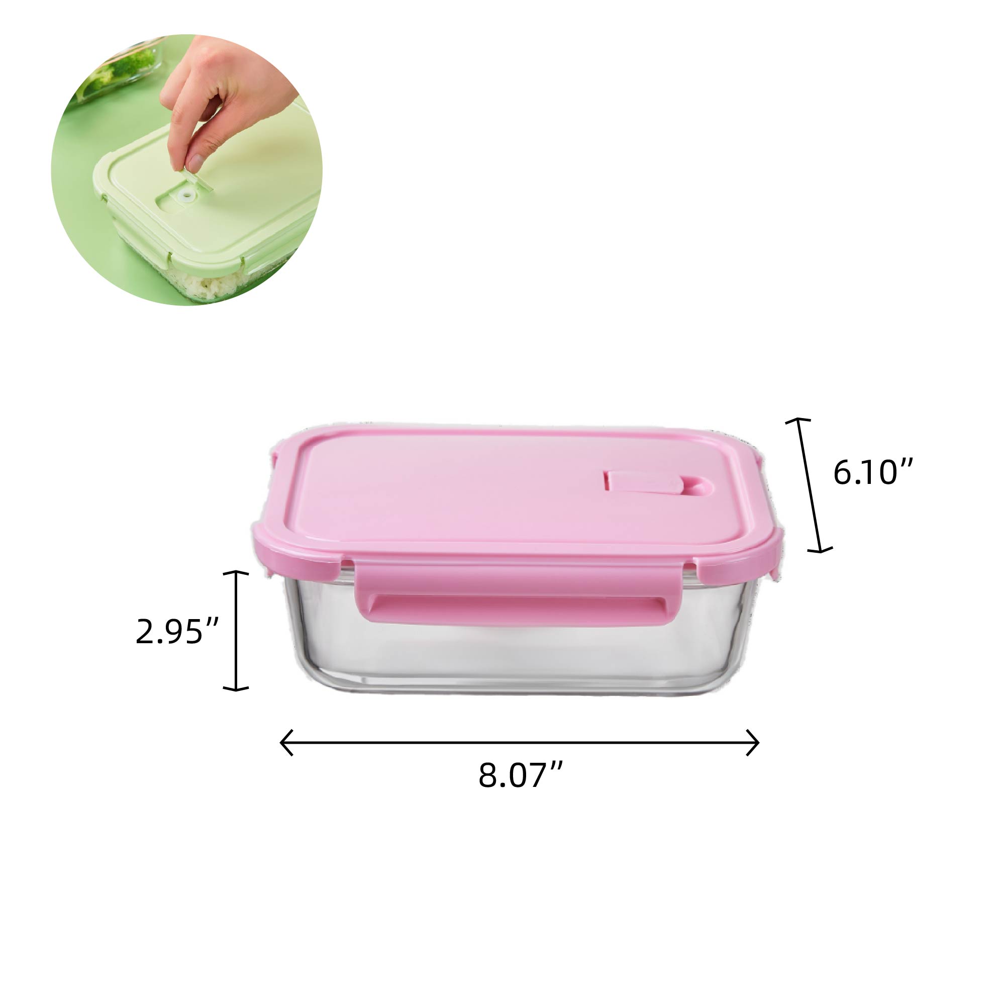 MOQ 5 pcs Reusable Glass Meal Prep Box 3