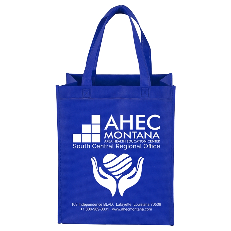 10"W x 12"H x 8" Gusset - "FULL VIEW" Junior Large Imprint Grocery Shopping Tote Bag 3