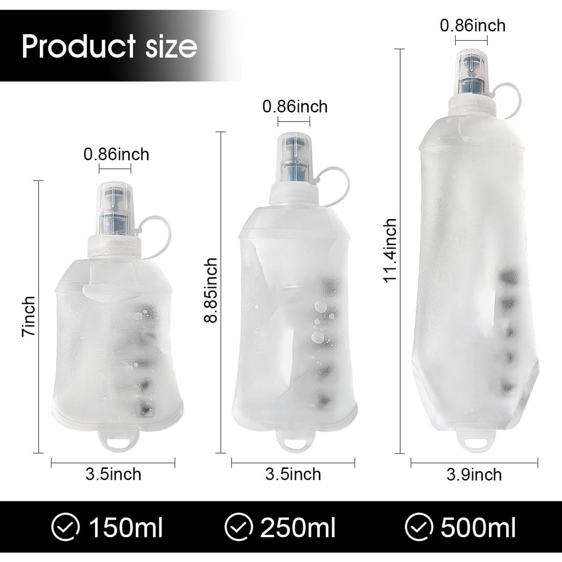TPU Collapsible Soft Water Bottle 1