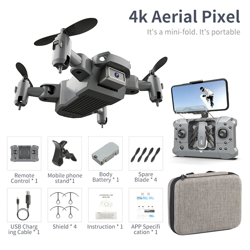4K Mini Folding Aerial Photography Drone Toy 2