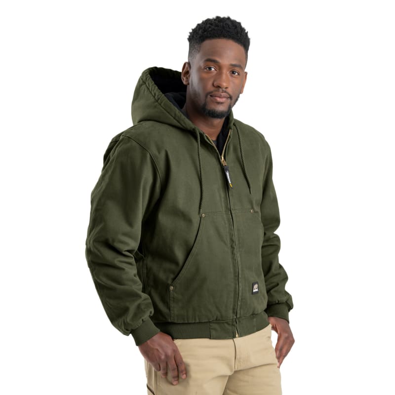 Berne Men's Highland Washed Cotton Duck Hooded Jacket 9