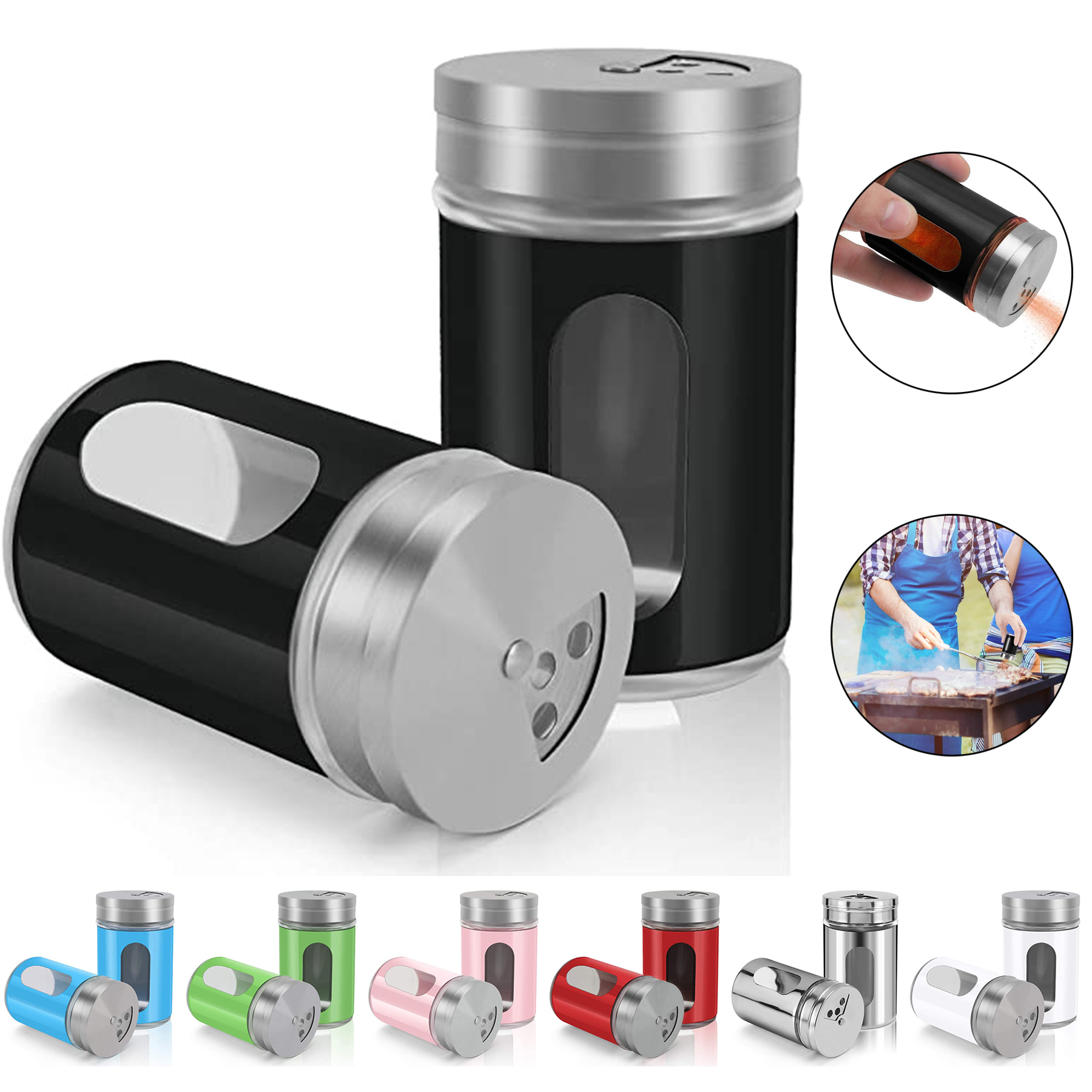 Spice Dispenser with Adjustable Pour Holes 2