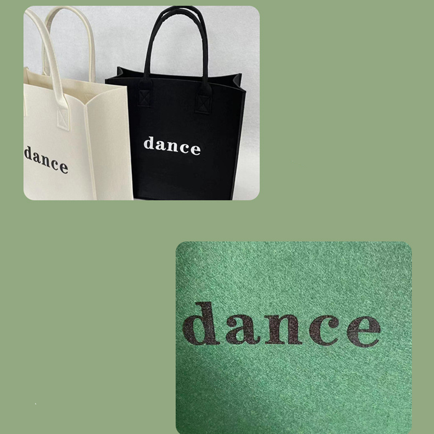Tote Felt Shopping Bag, custom tote bag with logo imprint 6