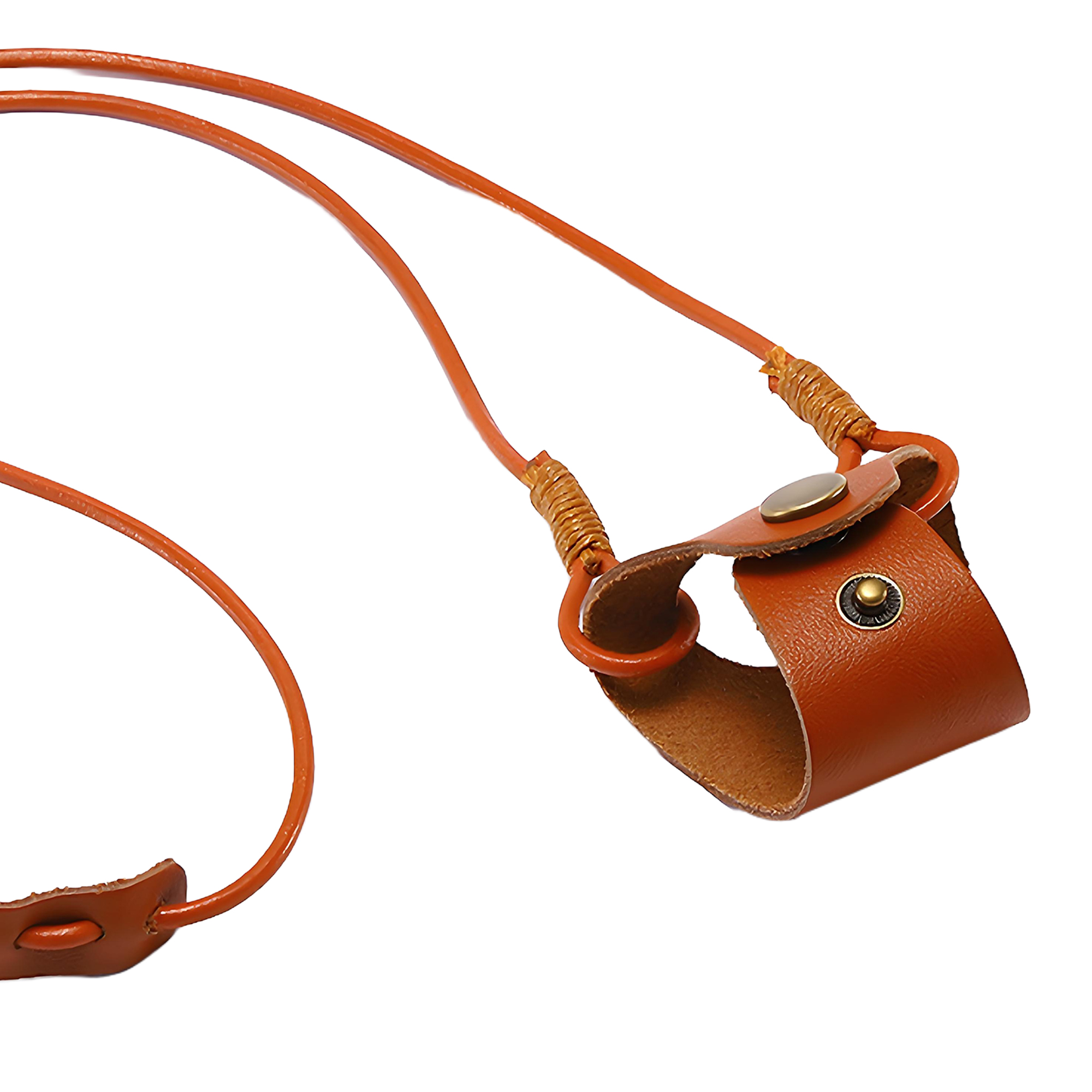 Premium Leather Hanging Neck Lanyard Glasses Case for Travel 4