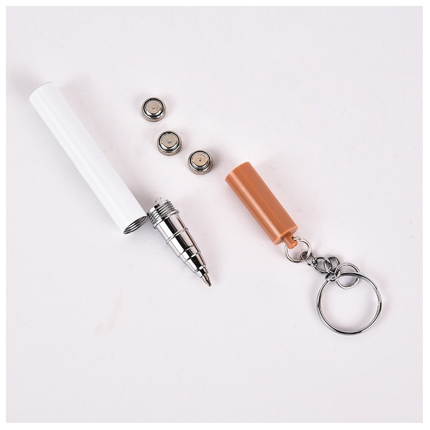 3in1 cigarette shape keychain LED flashlight with powerful Laser Pointer Pen& ball pen 4
