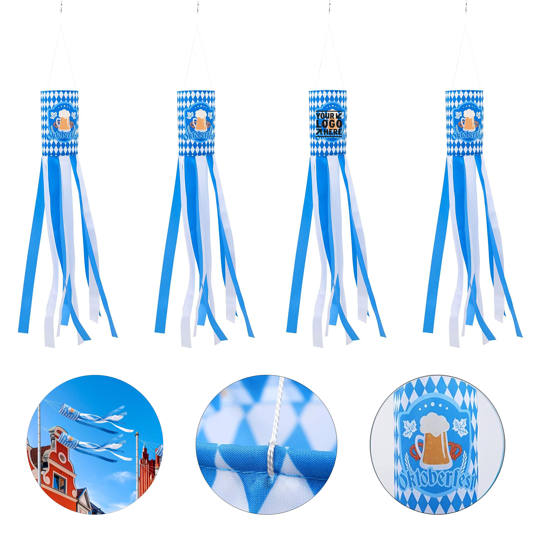 Oktoberfest Flag Windsock Beer Festival Yard Decoration Bavarian Style Party Banner