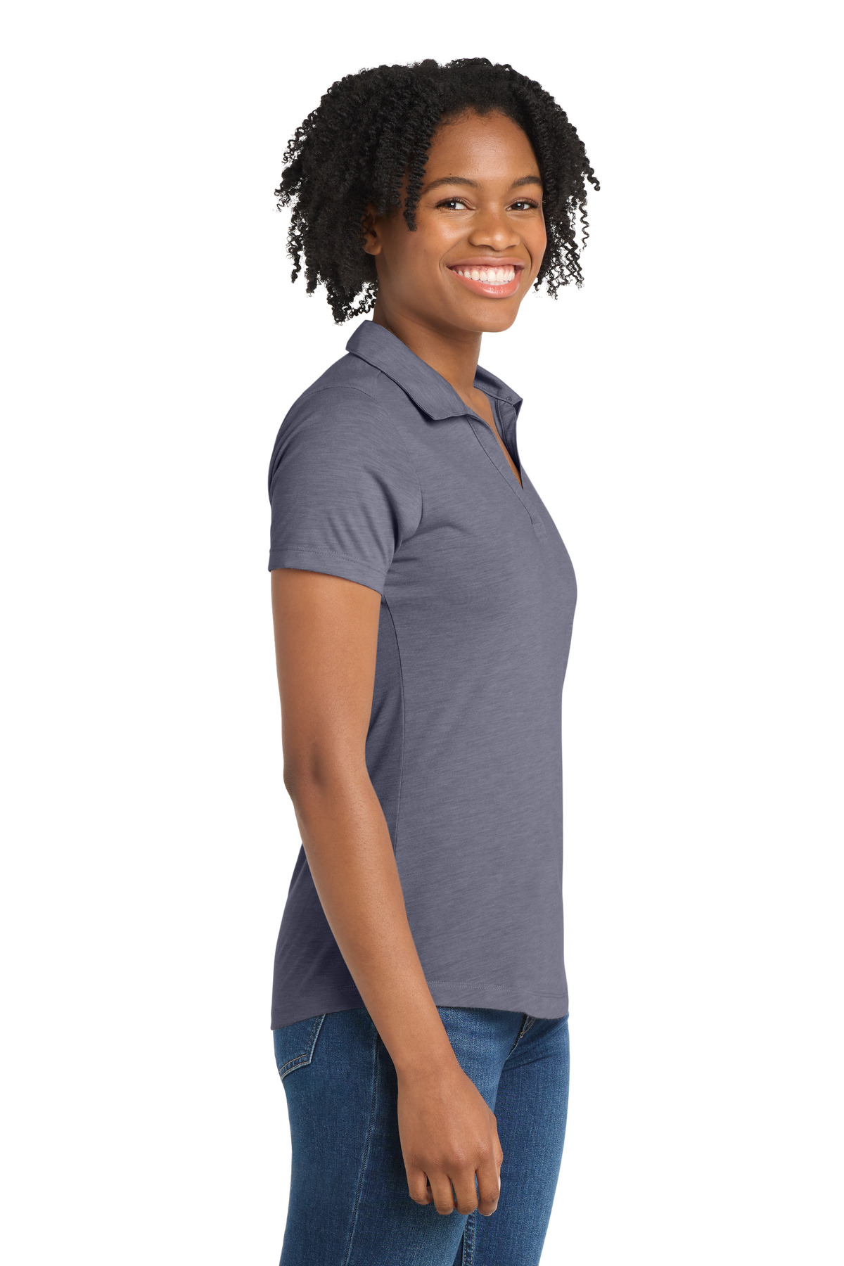 Sport-Tek Women's PosiCharge Tri-Blend Wicking Polo. LST405 36