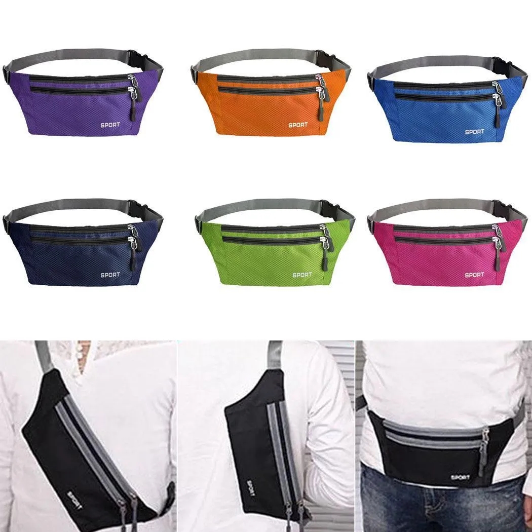 3 Zipper Fanny Pack Waist Belt