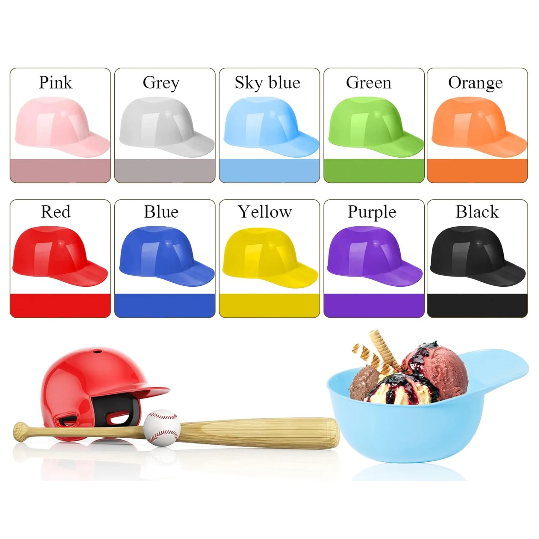 Baseball Helmet Ice Cream Snack Bowl 2