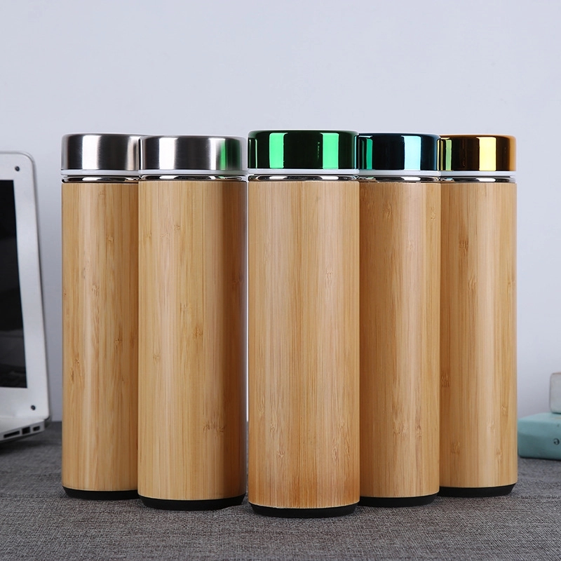 19 oz Custom Bamboo Tea Tumbler with Infuser & Strainer 14