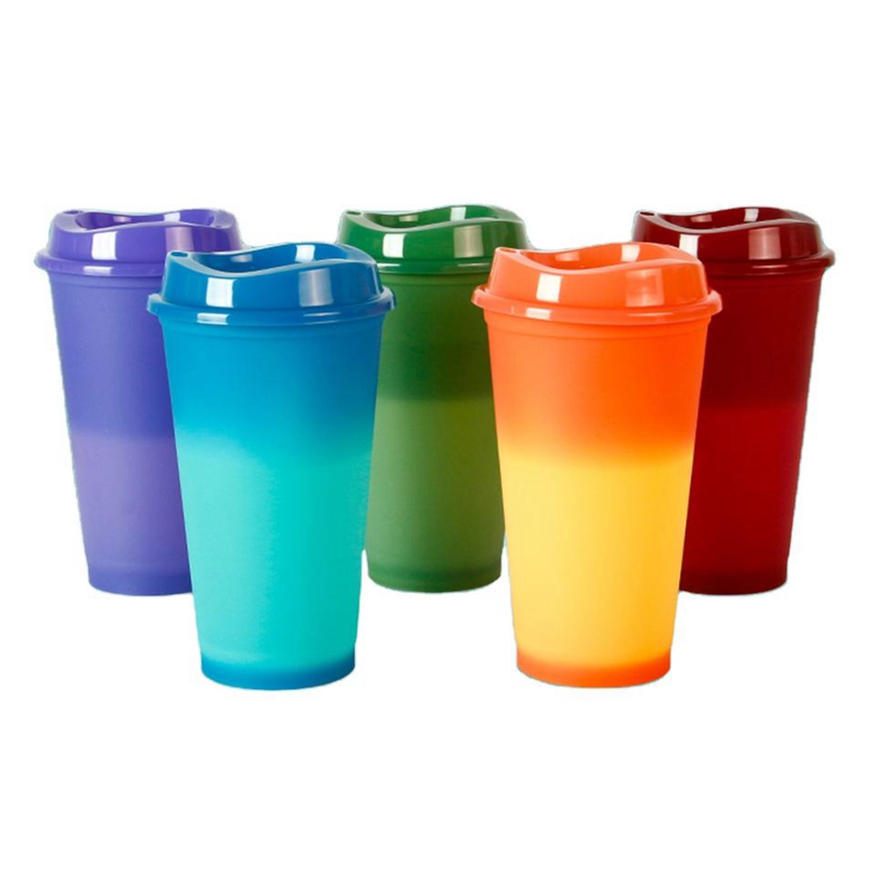 16 Oz Heat Color Changing Plastic Coffee Cup 7