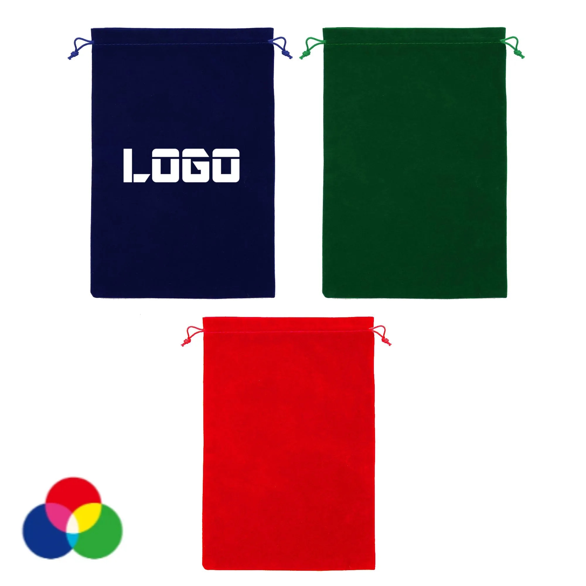 Full Color Pile Coating Drawstring Gift Bag  3 1/4"  x 4 " 4