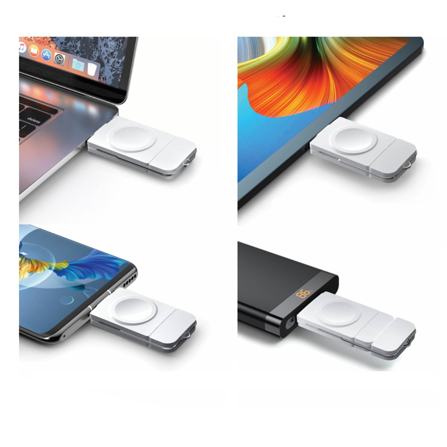 Dual USB Magnetic Wireless Smartwatch Charger 12