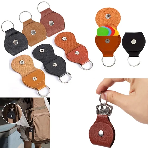 PU Leather Portable Guitar Pick Holder 7