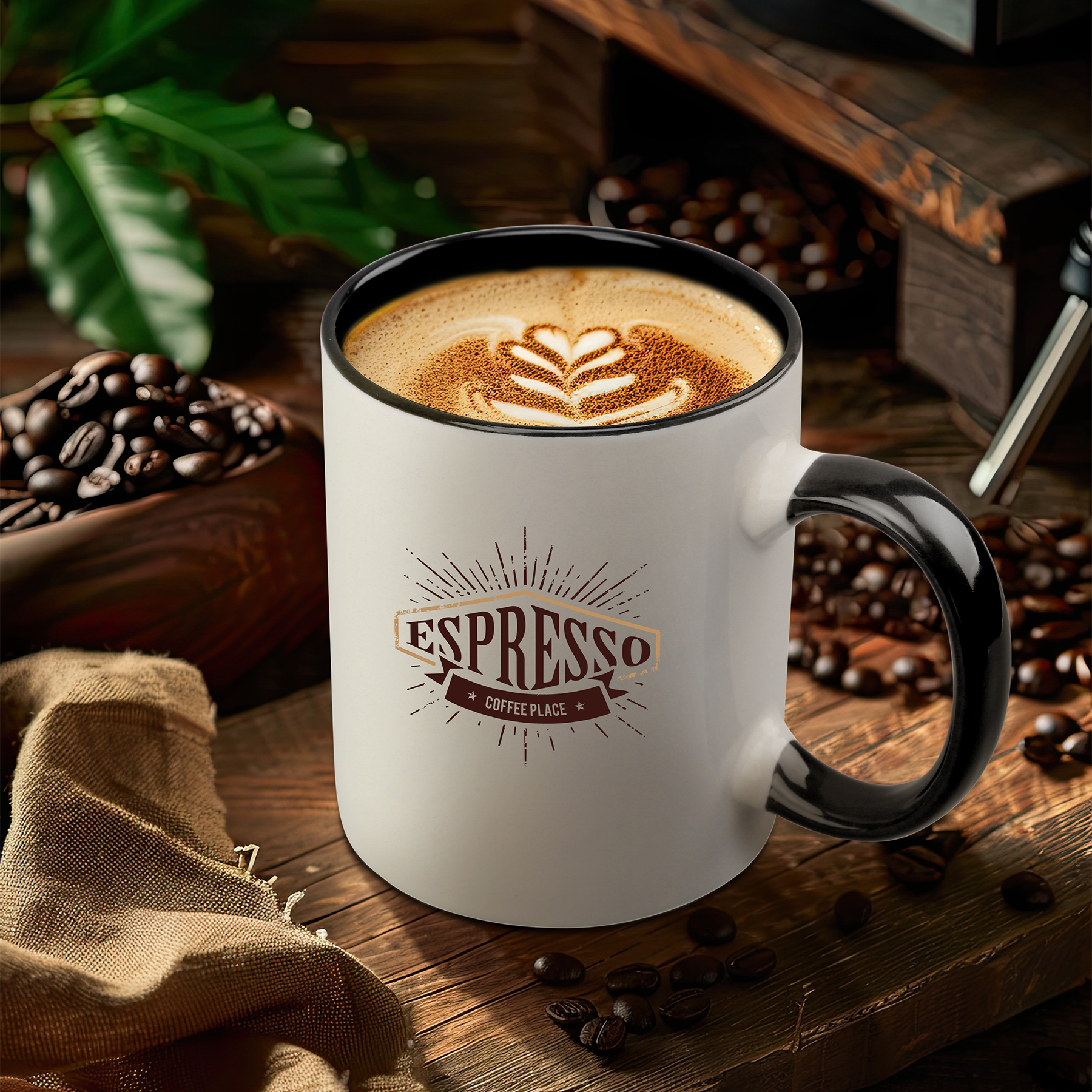 11 Oz Full Color Traditional Classic Ceramic Coffee Mug 2