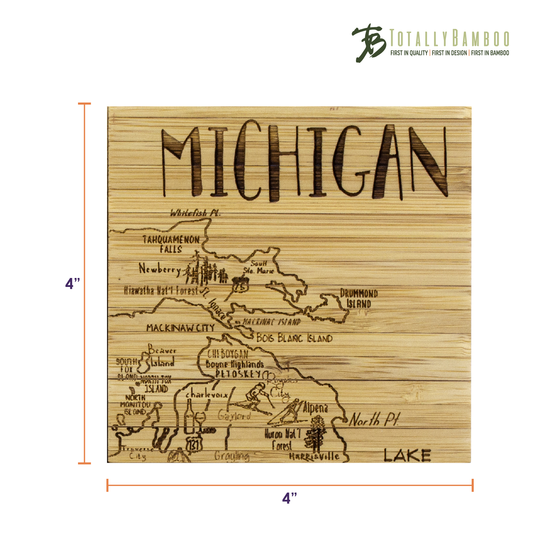 Michigan Puzzle Coaster Set 6