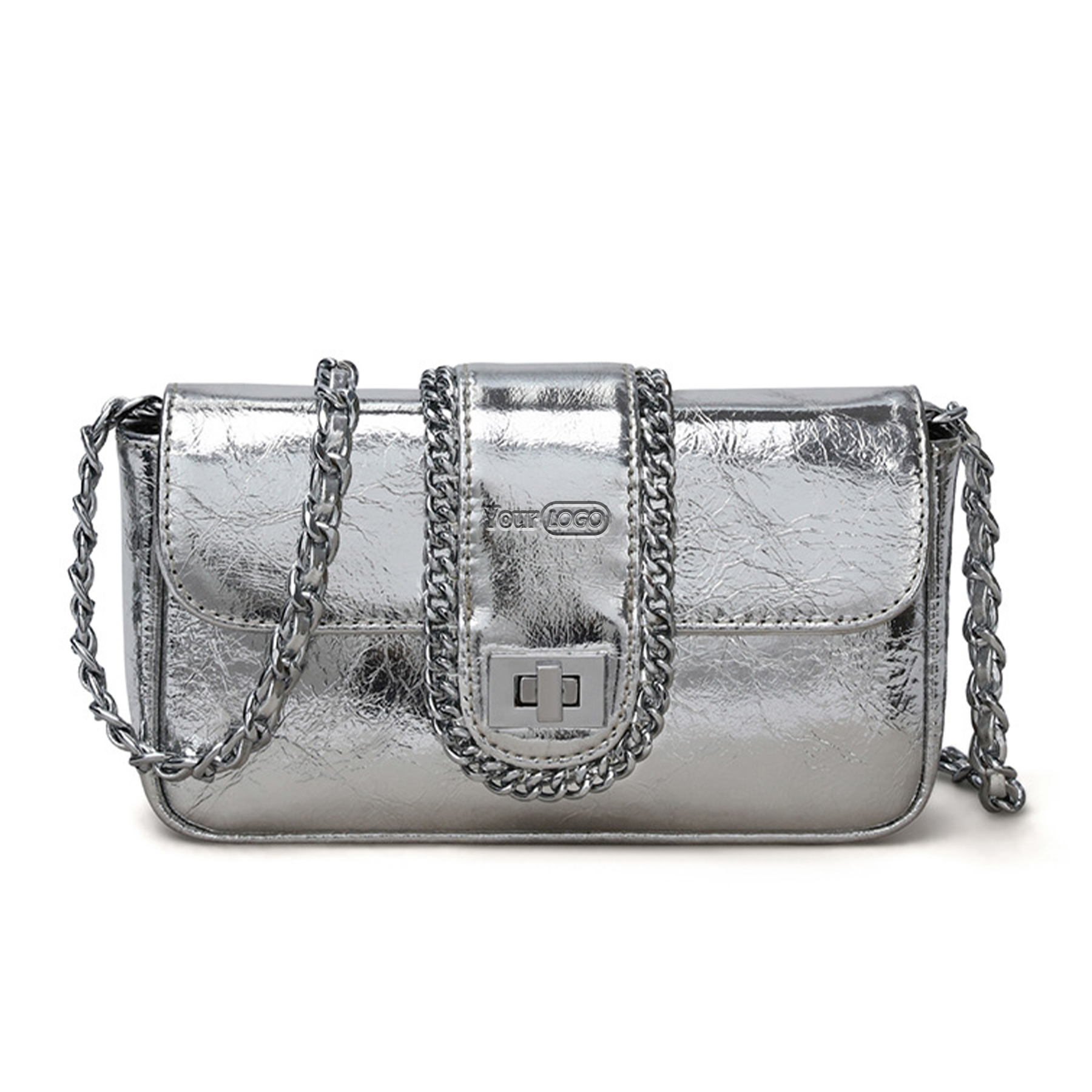 Genuine Leather Versatile cross-body chain messenger bag 1
