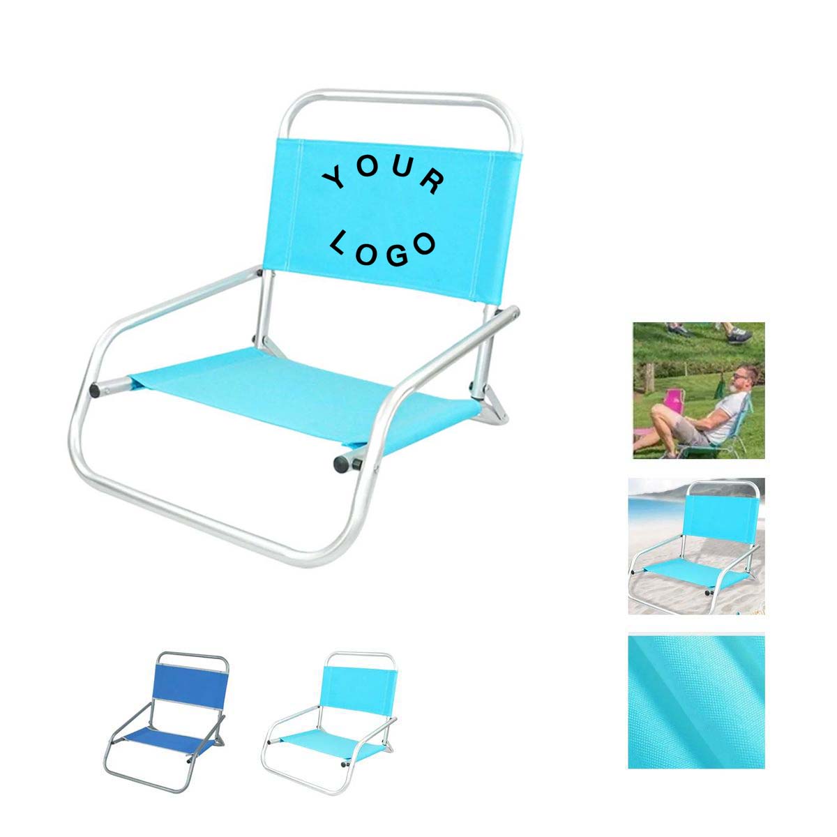 Lightweight Teslin Folding Beach Chair with Oxford Fabric 3