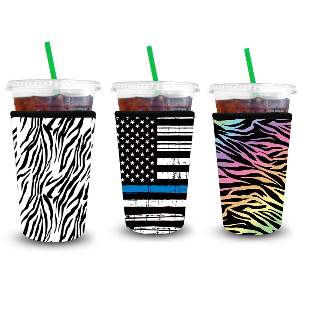 32Oz Plastic Coffee Cup Holder, custom koozie with logo imprint 2