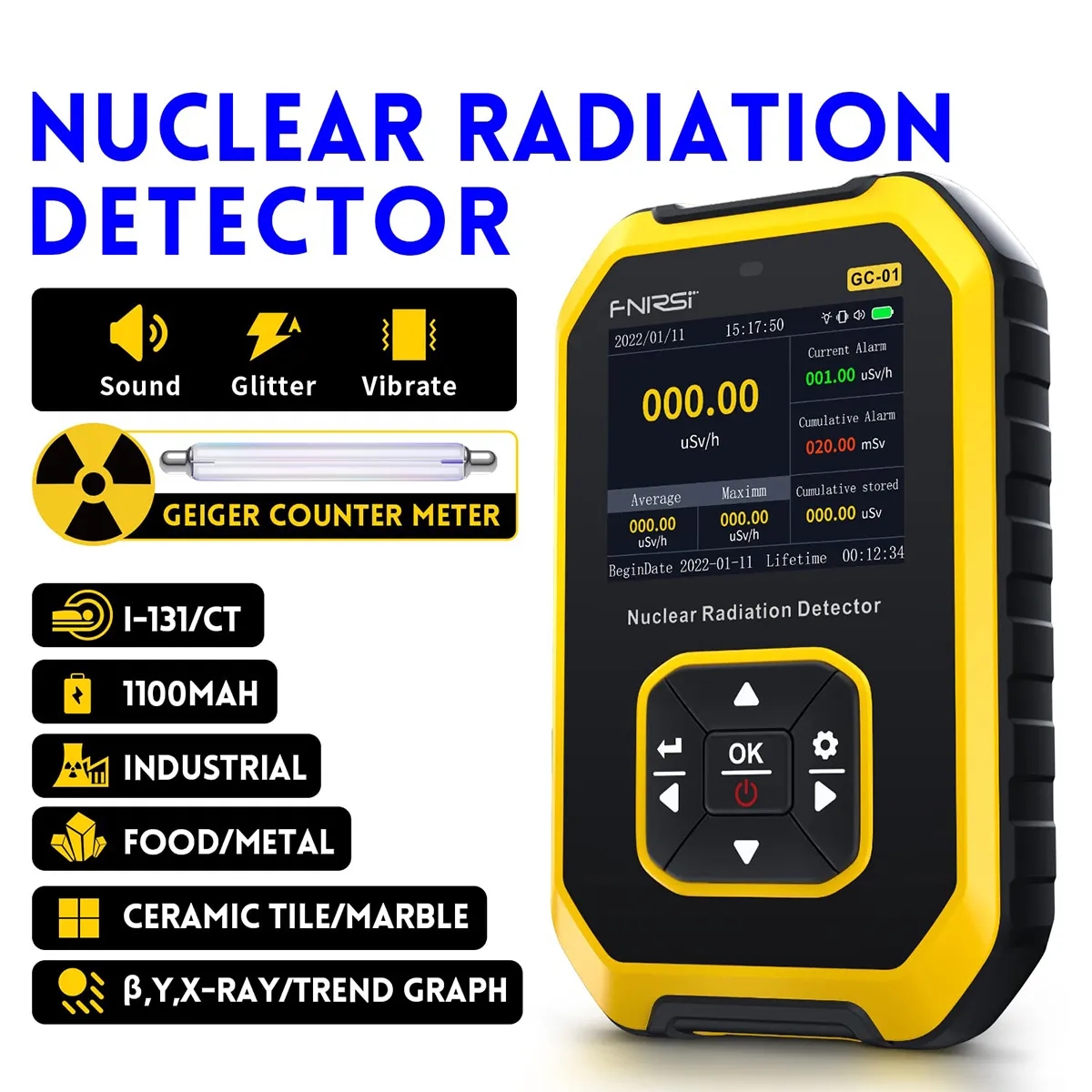 Portable Rechargeable Handheld Nuclear Radiation Detector 3