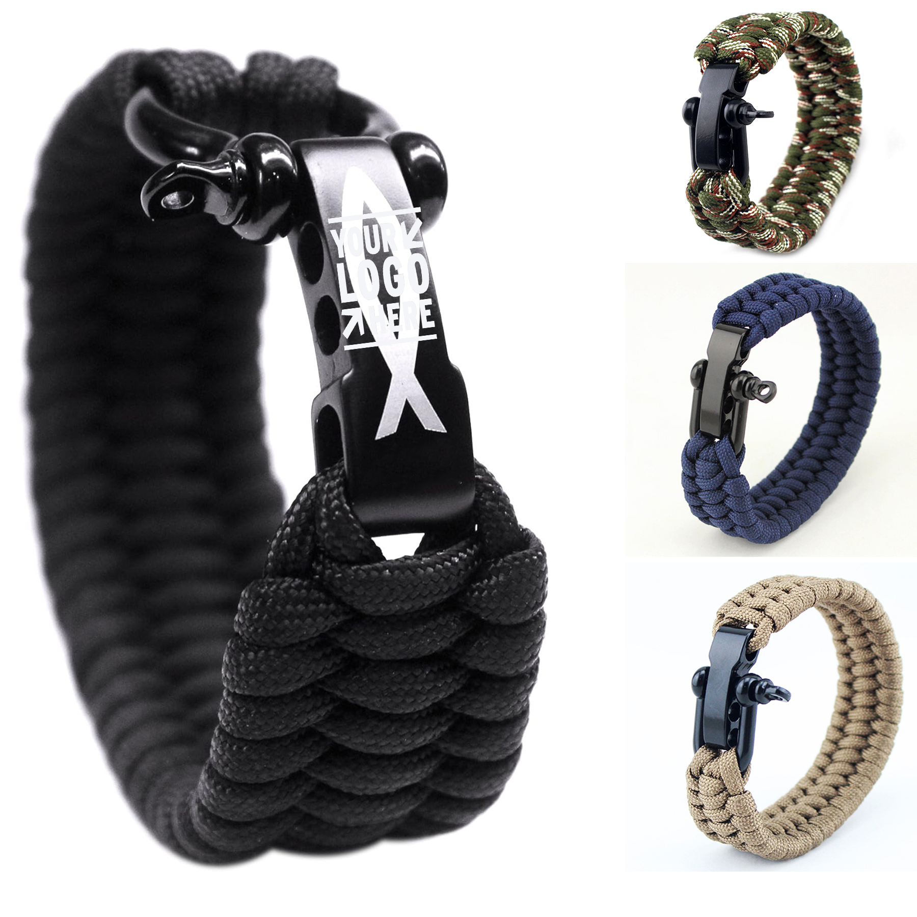 Stainless Steel Adjustable Shackle Savior Survival Gear Paracord Bracelet  1