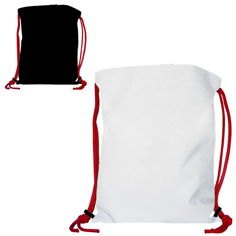 Super Drawstring Pack (One side Imprint)-Red Heavy Rope 5