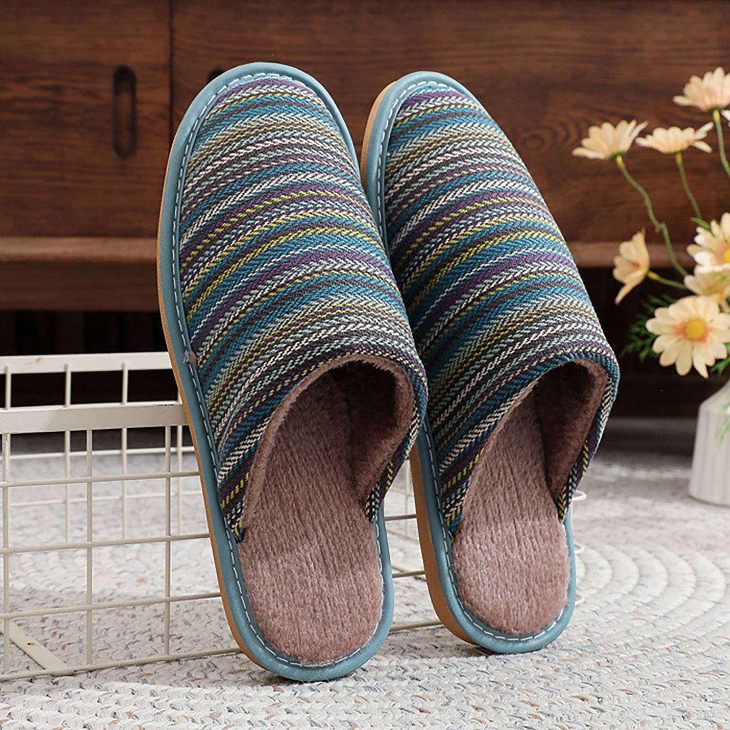 Winter Warm Thick-Soled Non-Slip Cotton Slippers 6