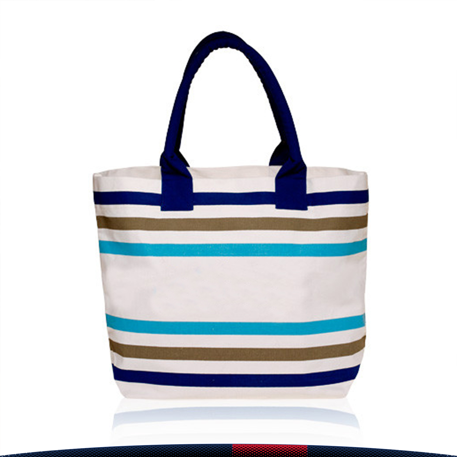 Sutora Stripe Tote Bags, custom tote bag with logo imprint 2