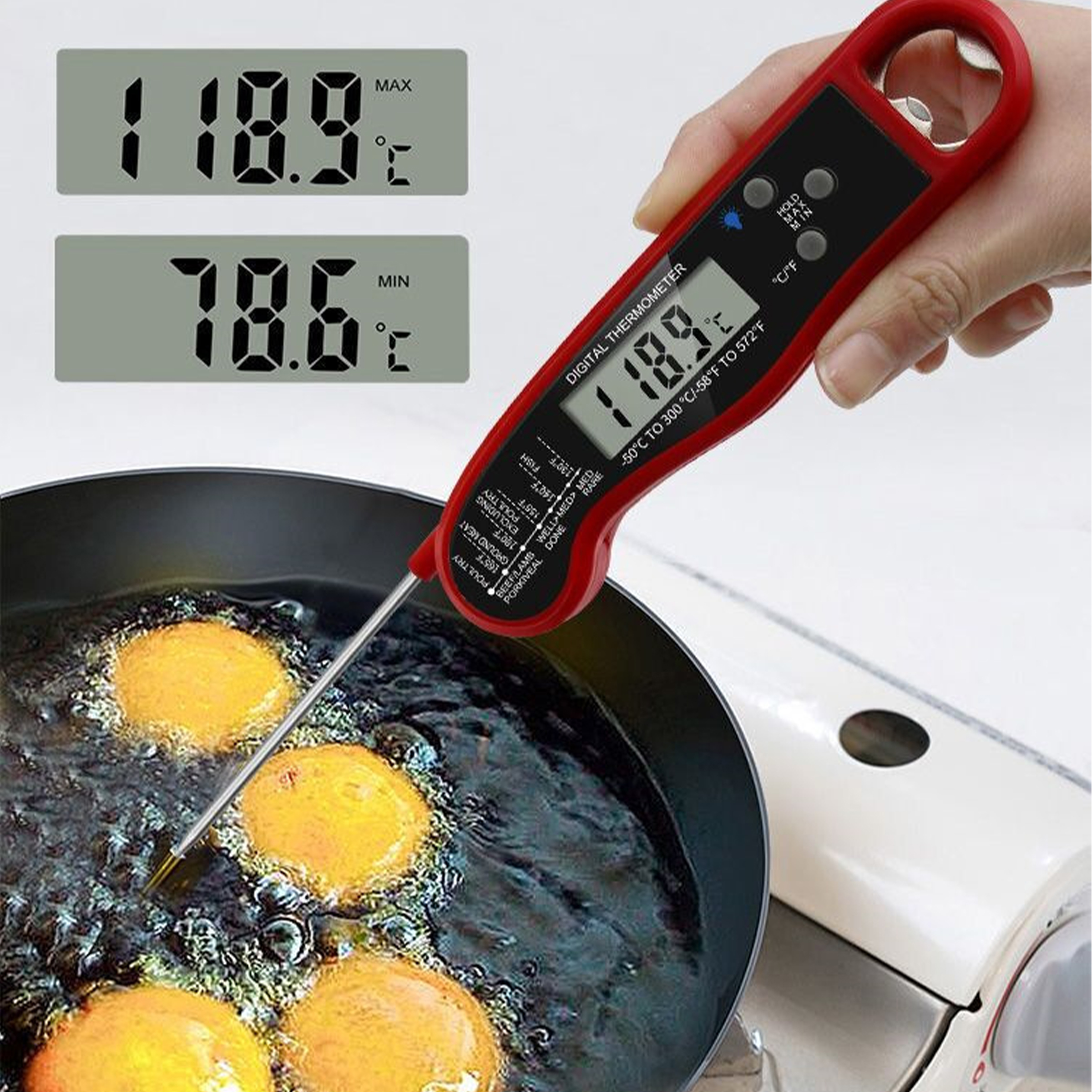 Abs Folding Barbecue Thermometer 4