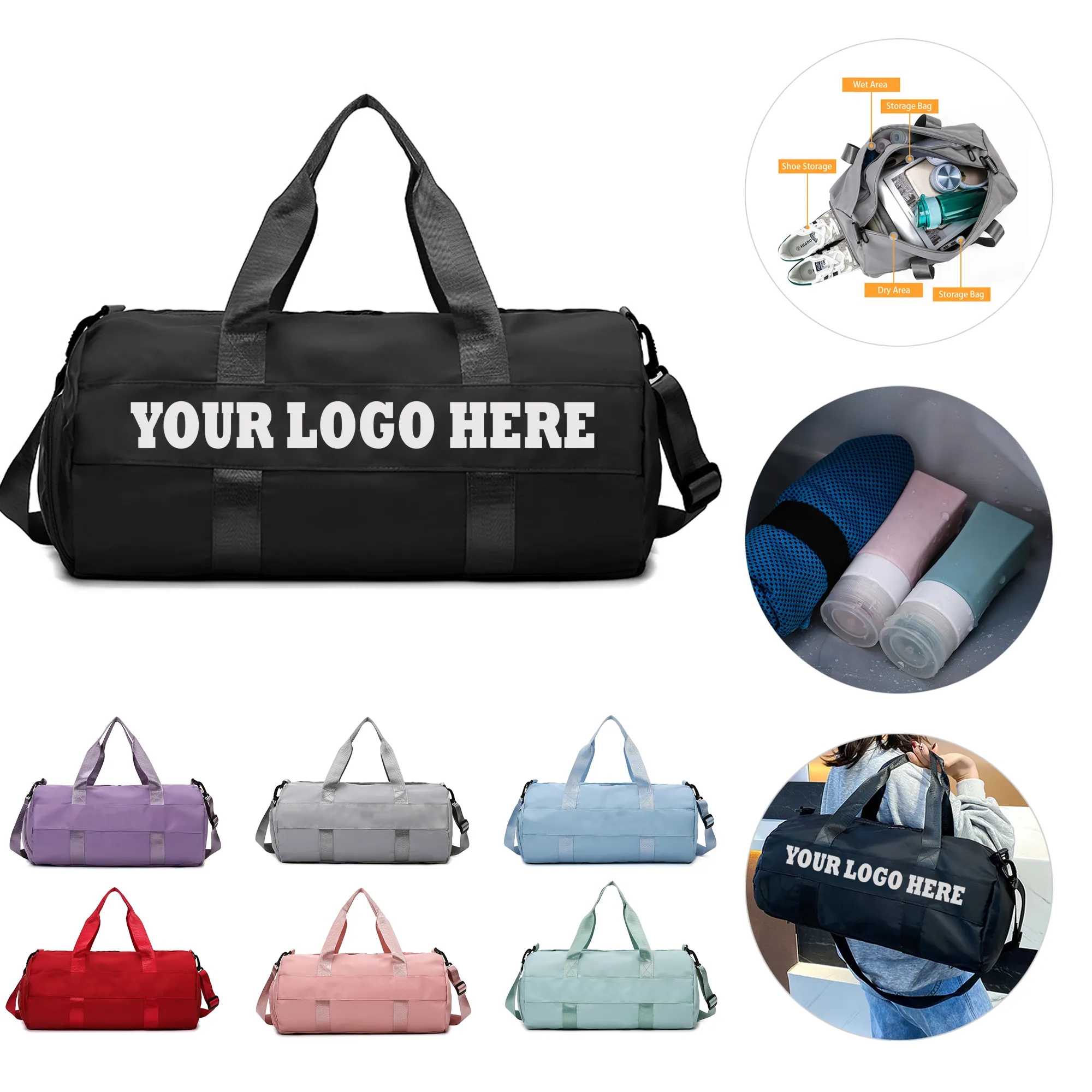 Dry Wet Separated Gym Bag MOQ 100 2