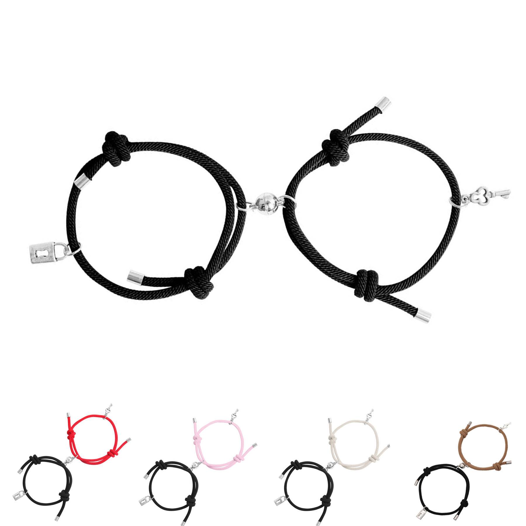 Alloy key lock magnetic bracelet