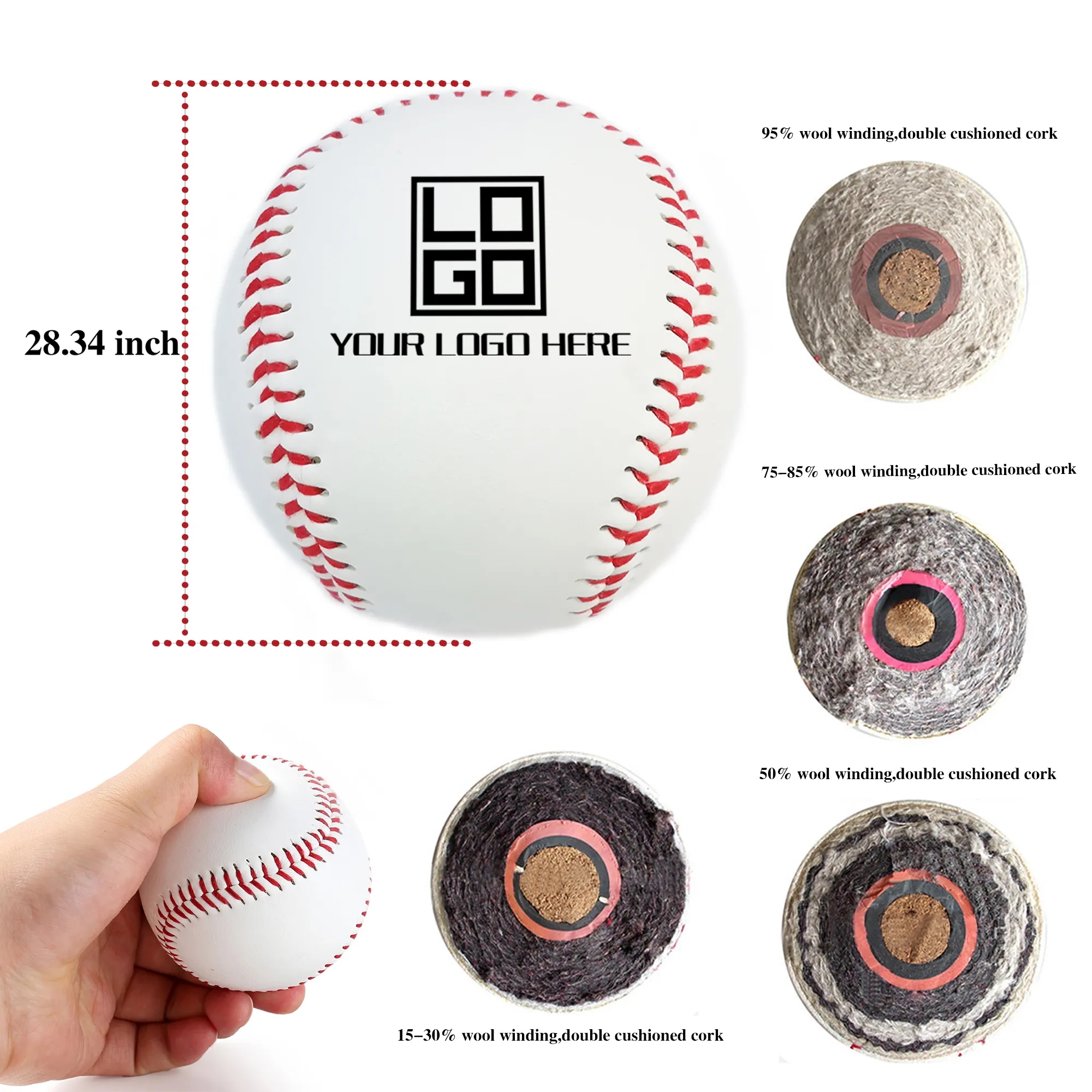 Official Size Popular Sport Baseball