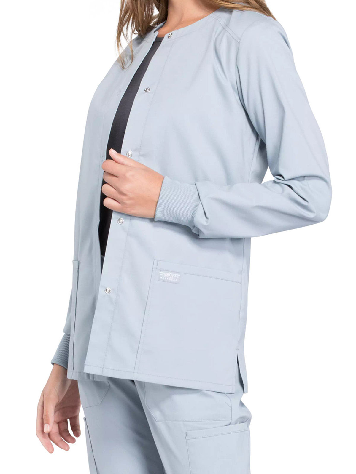 Cherokee - Workwear Professionals - Women's Snap Front Jacket 8